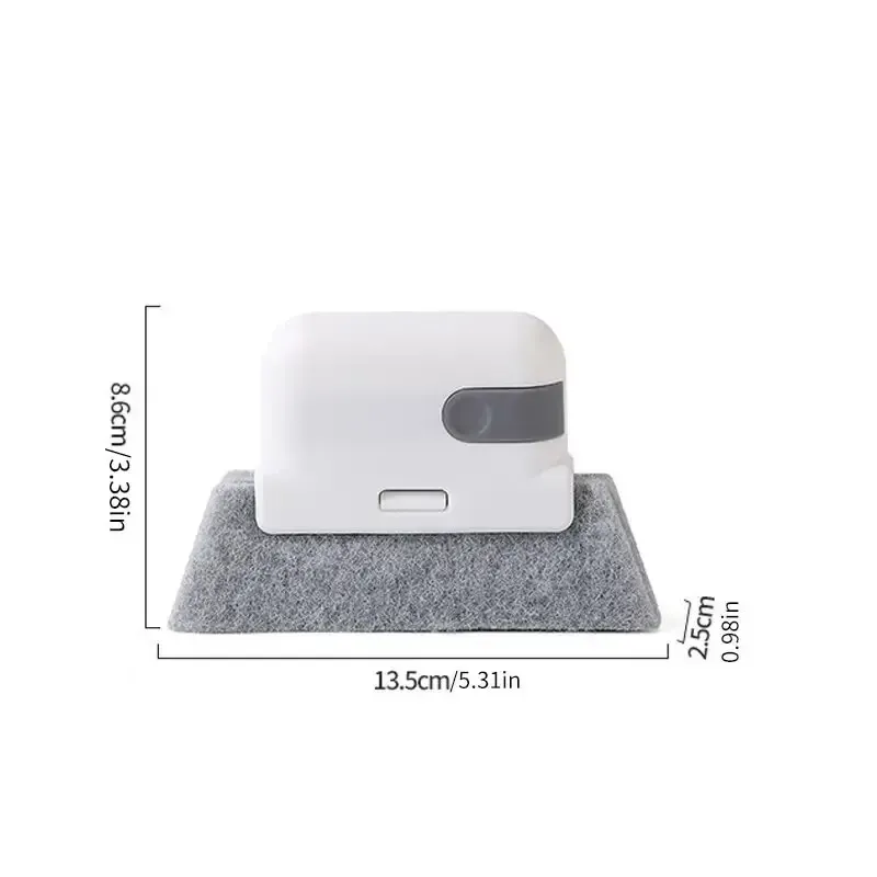 Brosse de nettoyage de vitres multifonction amovible pour rebords de fenêtre, fentes et recoins 6