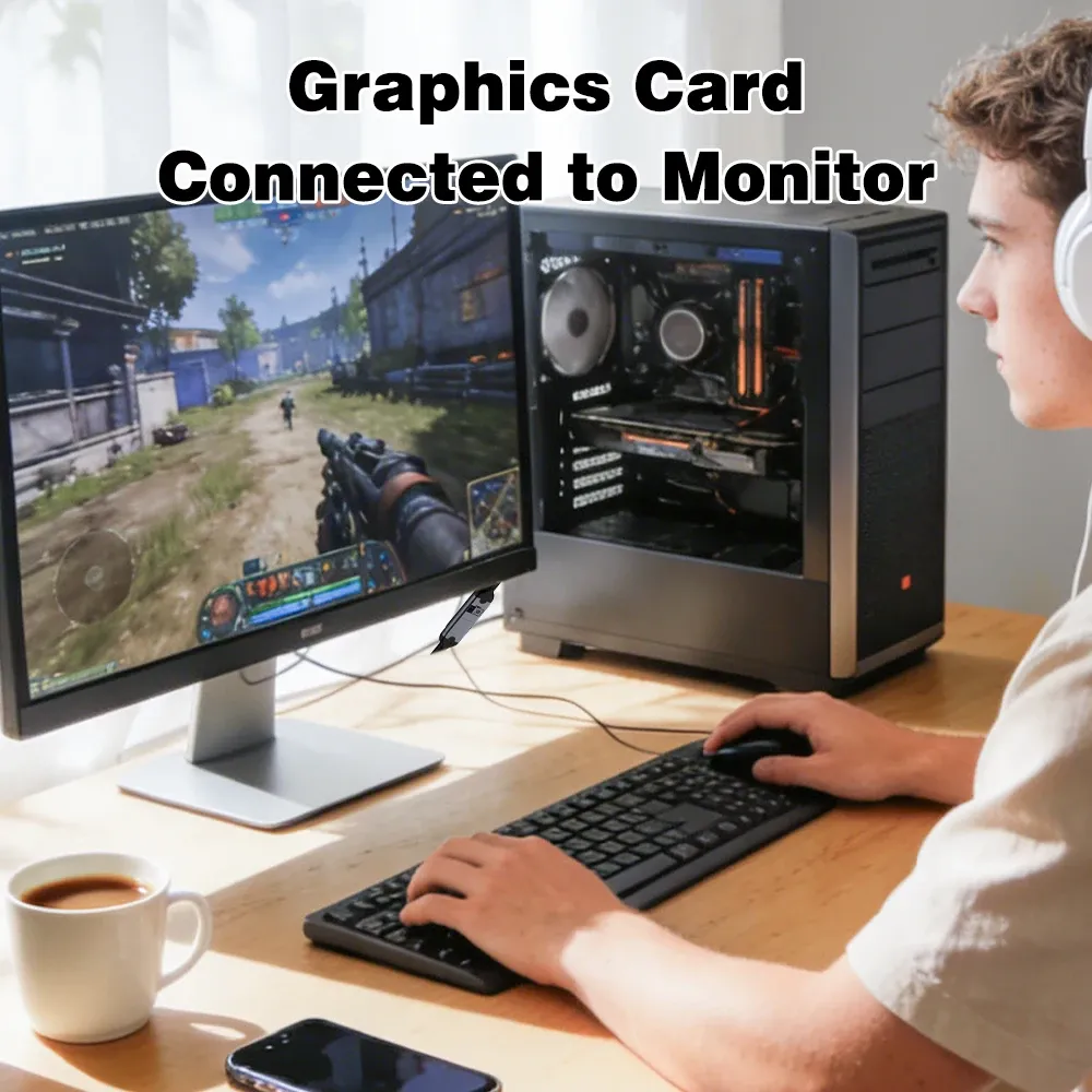 Adaptateur Mini HDMI mâle vers HDMI femelle 4K 144 Hz, Câble Micro HDMI mâle vers HDMI femelle, convertisseur bidirectionnel 4
