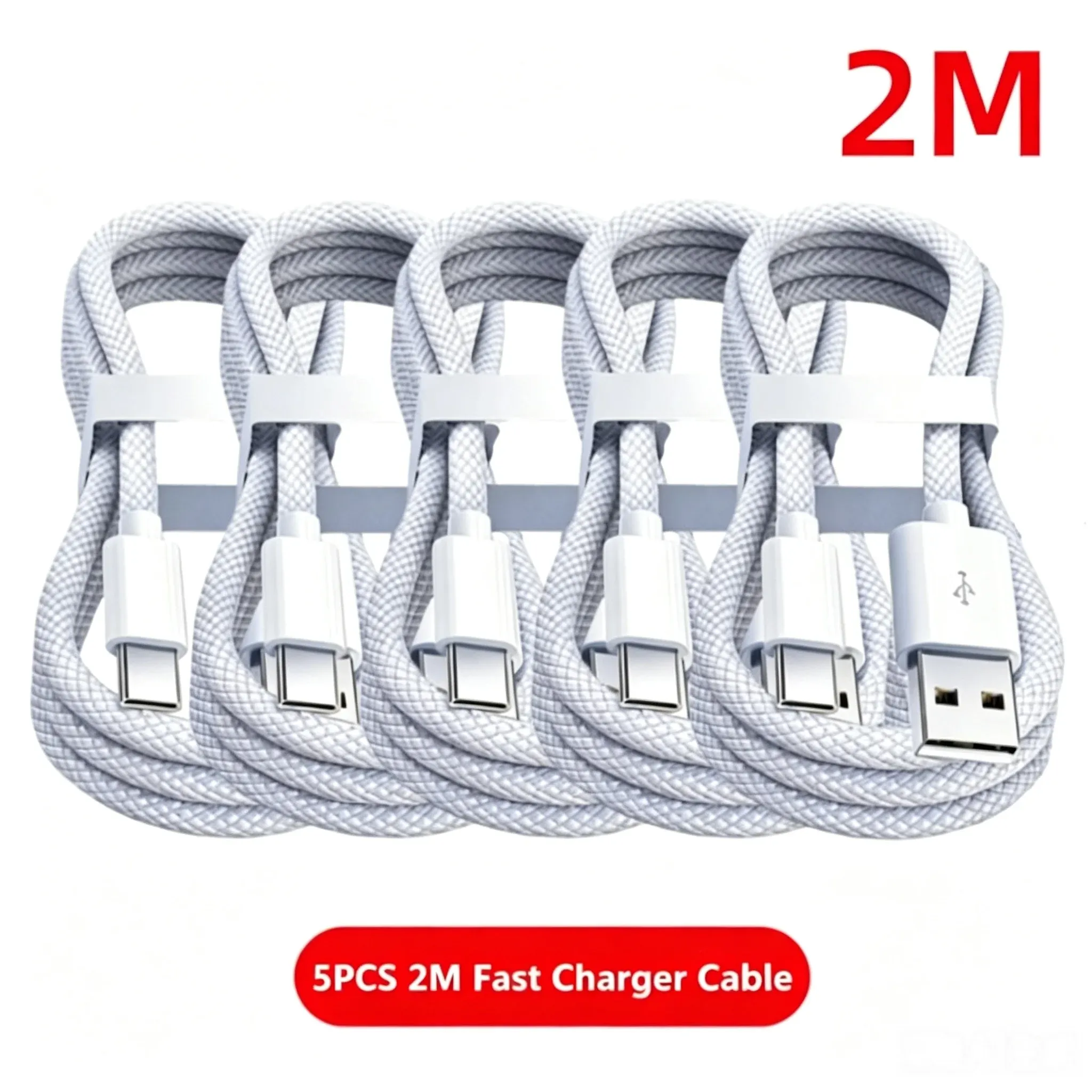 Câble USB-A vers USB-C 240 W, lot de 5, charge rapide, compatible iPhone 15, 16 et 17, Samsung, Huawei, Xiaomi et autres 10