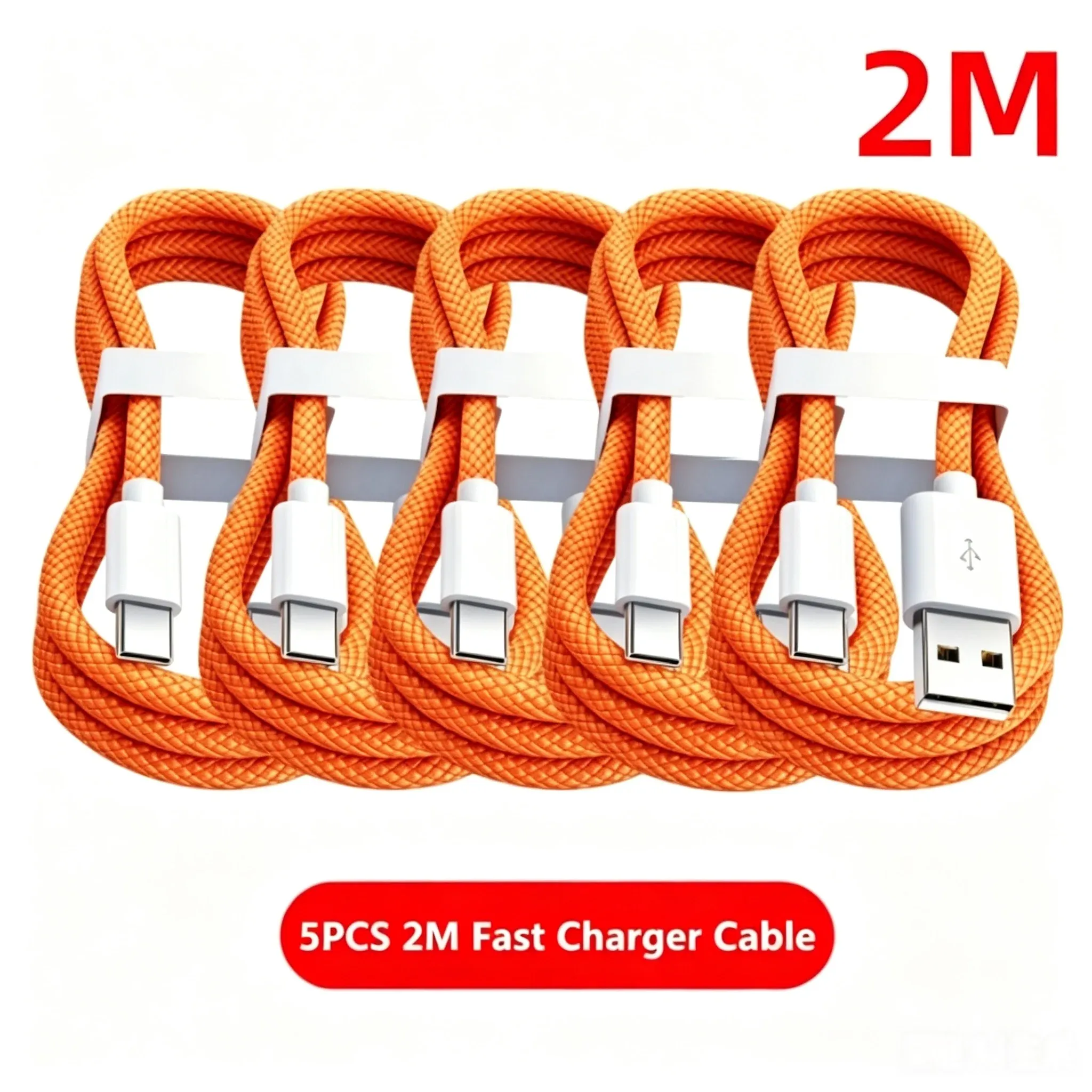 Câble USB-A vers USB-C 240 W, lot de 5, charge rapide, compatible iPhone 15, 16 et 17, Samsung, Huawei, Xiaomi et autres 15