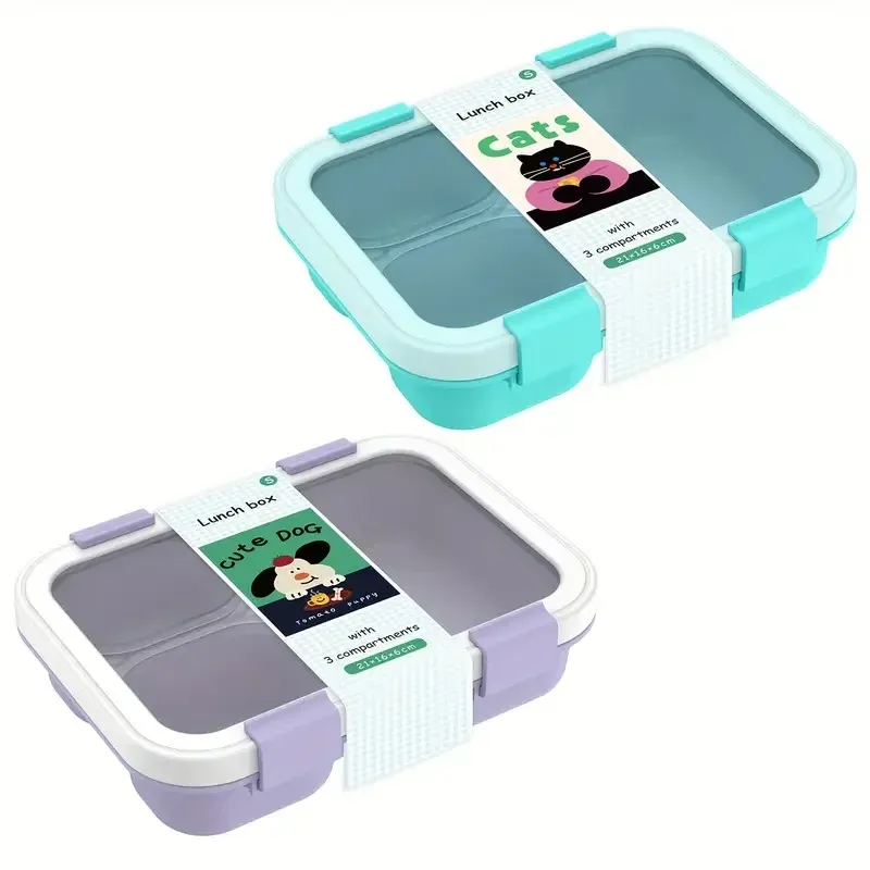Boîte à bento étanche, conteneur de rangement alimentaire pour déjeuner avec poignées de transport empilables, pour le bureau, l'école, la cuisine et le restaurant 10