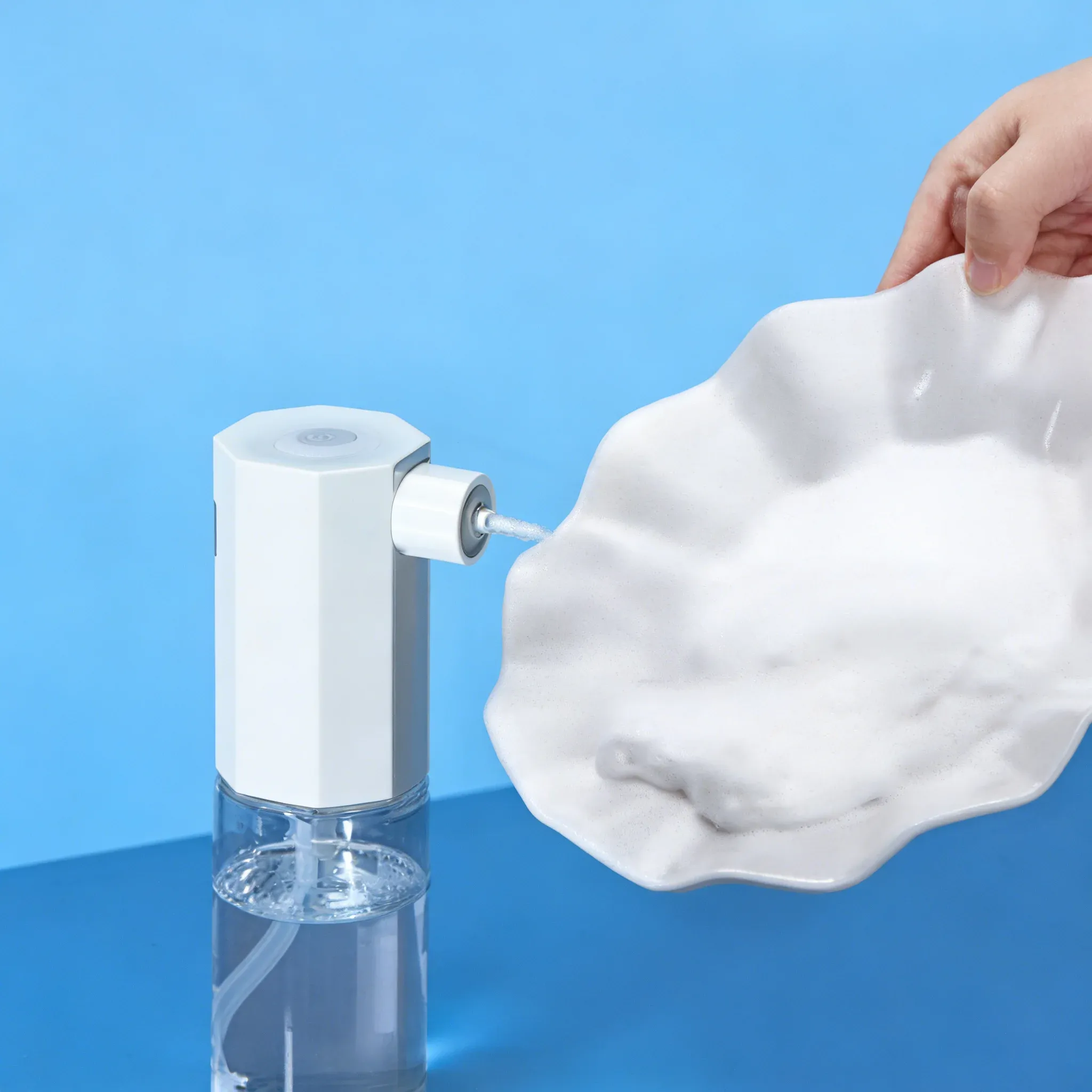 Distributeur automatique de mousse électrique pour shampoing, gel douche et nettoyant visage