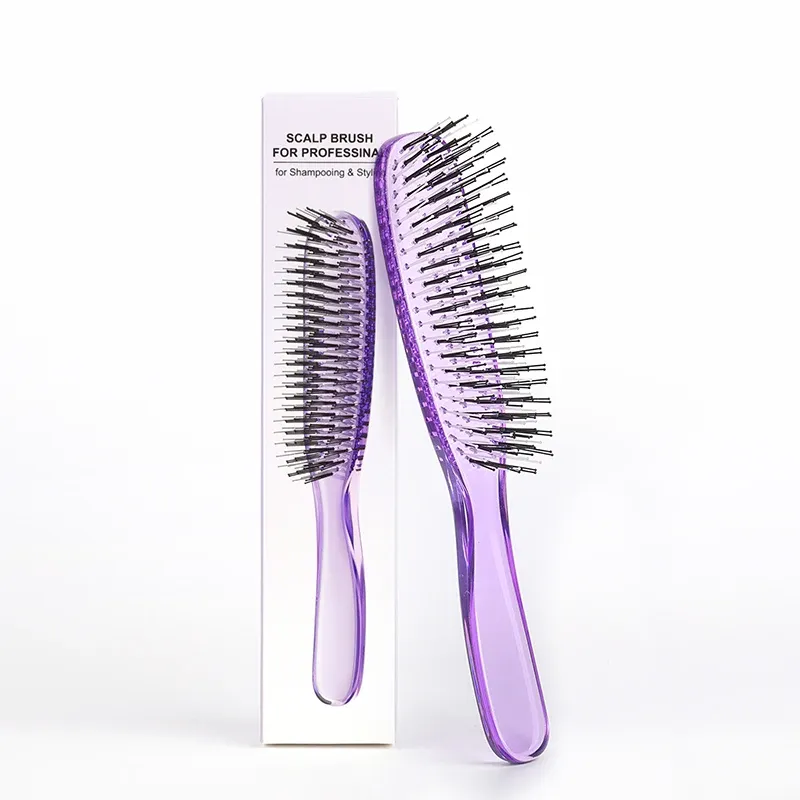 Brosse de massage du cuir chevelu japonaise Premium, démêlante et humide, or rose 13