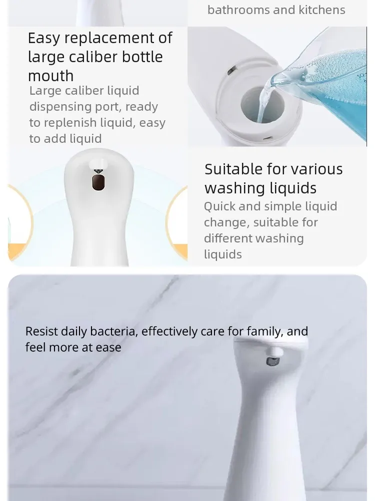 Distributeur de savon automatique Regina, finition blanche