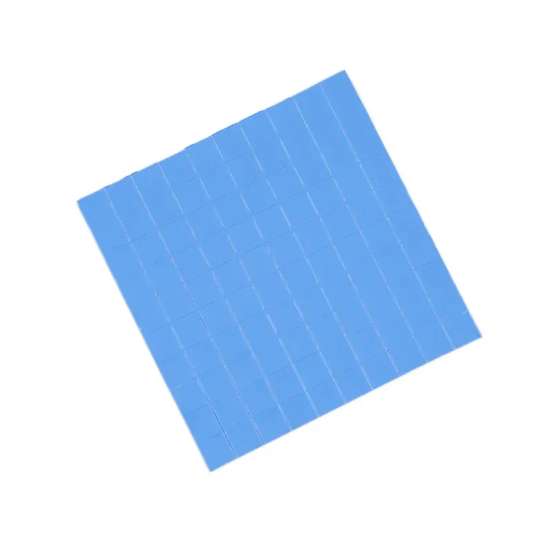 Coussin thermique en silicone bleu conducteur, lot de 100 pièces, 100 x 100 mm, épaisseurs 0,5 mm et 1 mm, pour CPU et GPU 2