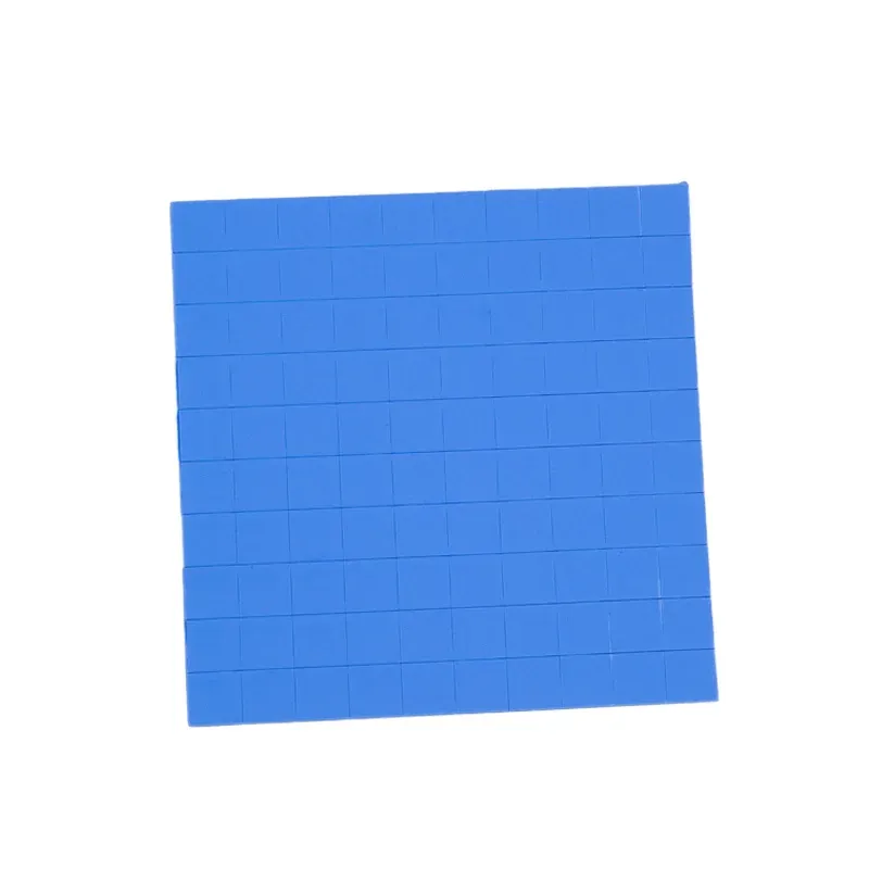 Coussin thermique en silicone bleu conducteur, lot de 100 pièces, 100 x 100 mm, épaisseurs 0,5 mm et 1 mm, pour CPU et GPU 6