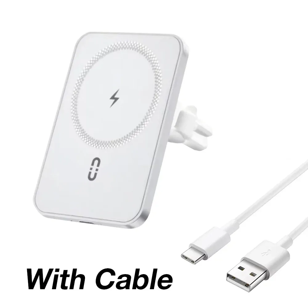 Support magnétique de téléphone pour voiture avec chargeur sans fil 15W à charge rapide, fixation sur grille d'aération, compatible MagSafe iPhone 16, 15, 14, 13, 12, XS et 11 (Pro Max inclus) 9