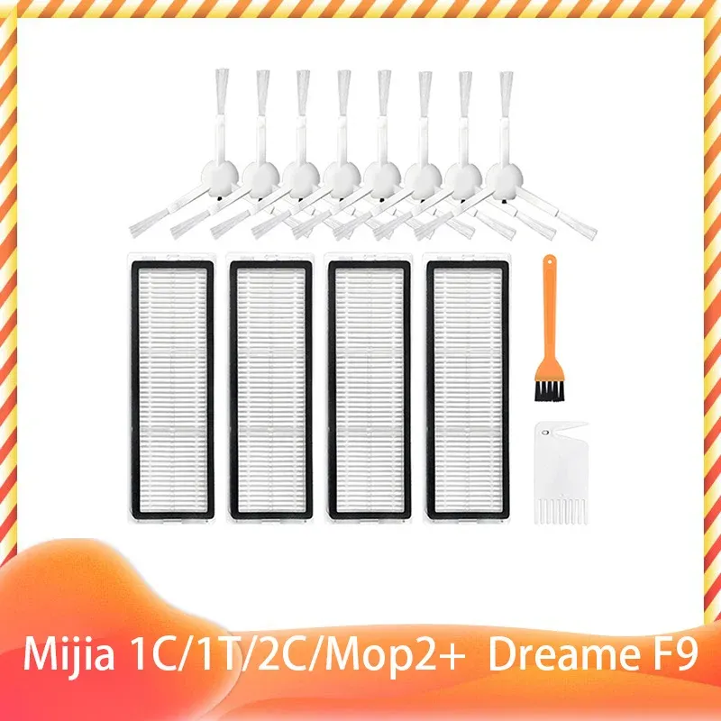 Filtre et brosse latérale principale pour Xiaomi Mijia 1C, 1T, 2C, Mop 2 Pro et Dreame F9 (réf. STYTJ01ZHM, STYTJ03ZHM, SKV4093GL, SKV4073CN, XMSTJQR2C) 24