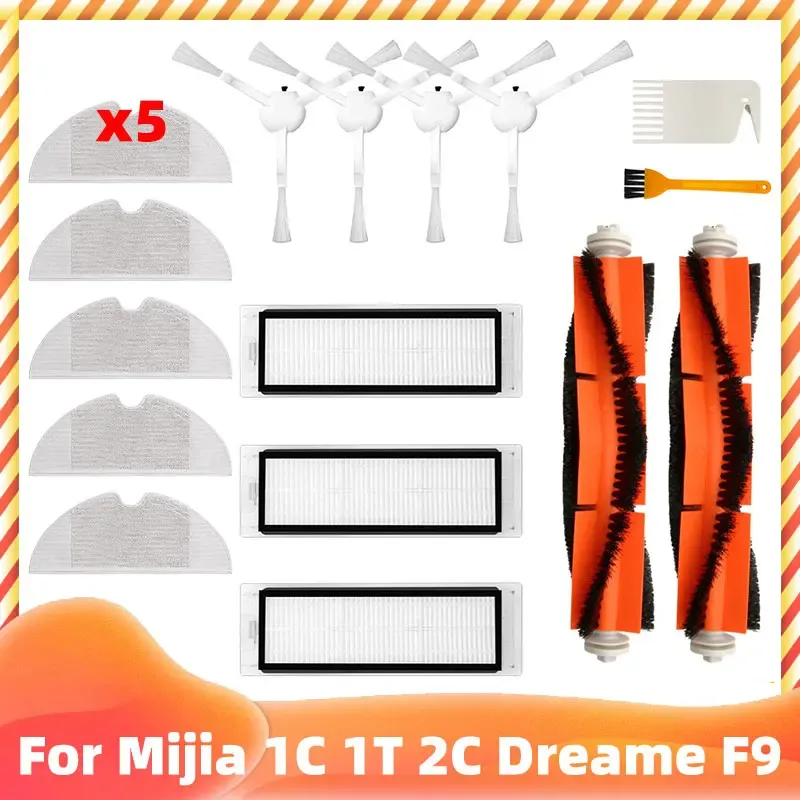 Filtre et brosse latérale principale pour Xiaomi Mijia 1C, 1T, 2C, Mop 2 Pro et Dreame F9 (réf. STYTJ01ZHM, STYTJ03ZHM, SKV4093GL, SKV4073CN, XMSTJQR2C) 10