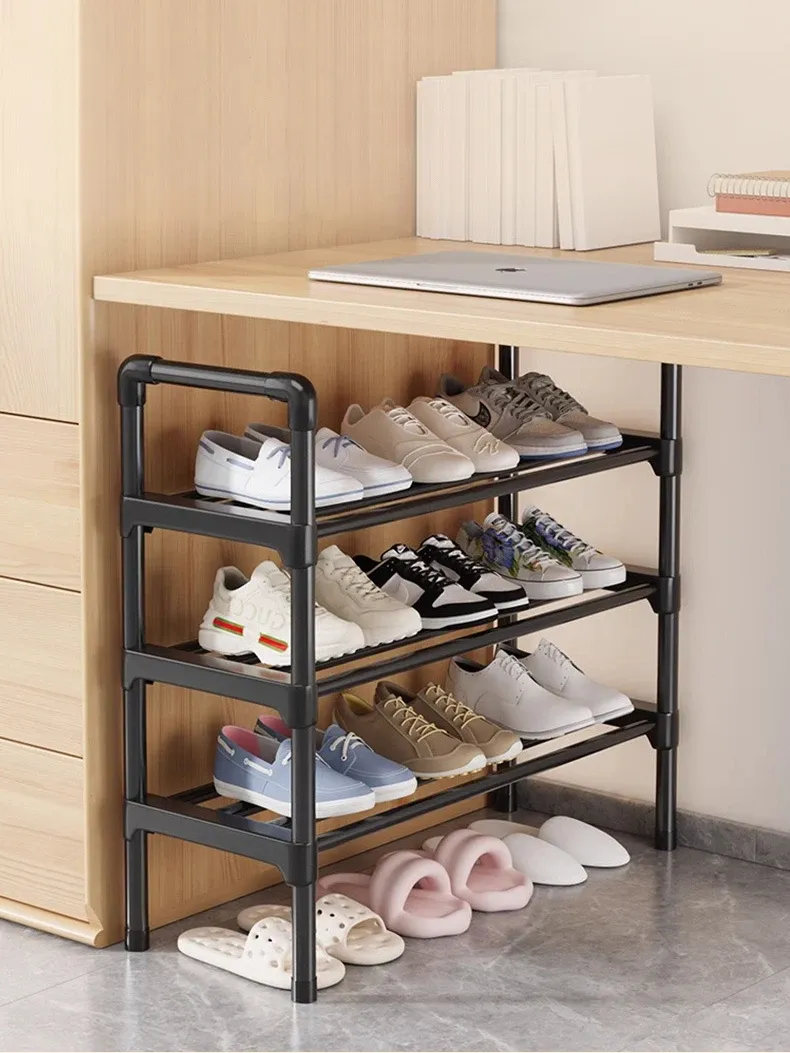 Étagère à chaussures en métal à plusieurs niveaux, grande capacité, pour entrée, placard, garage et salon 2