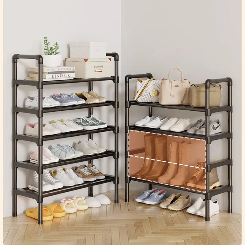 Étagère à chaussures en métal à plusieurs niveaux, grande capacité, pour entrée, placard, garage et salon 6