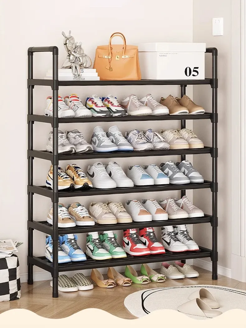 Étagère à chaussures en métal à plusieurs niveaux