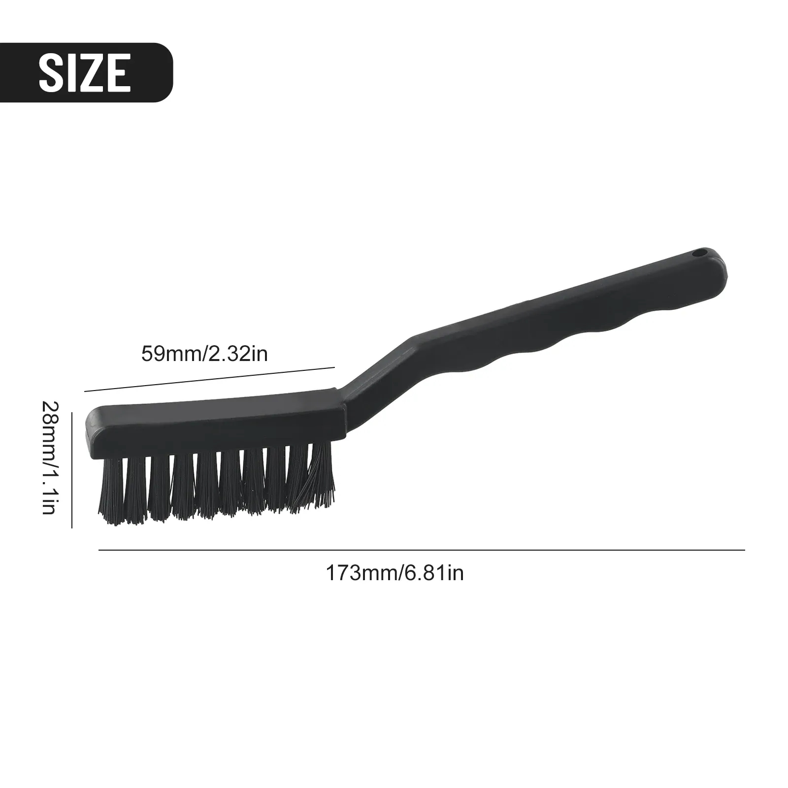 Détail des poils de la brosse antistatique