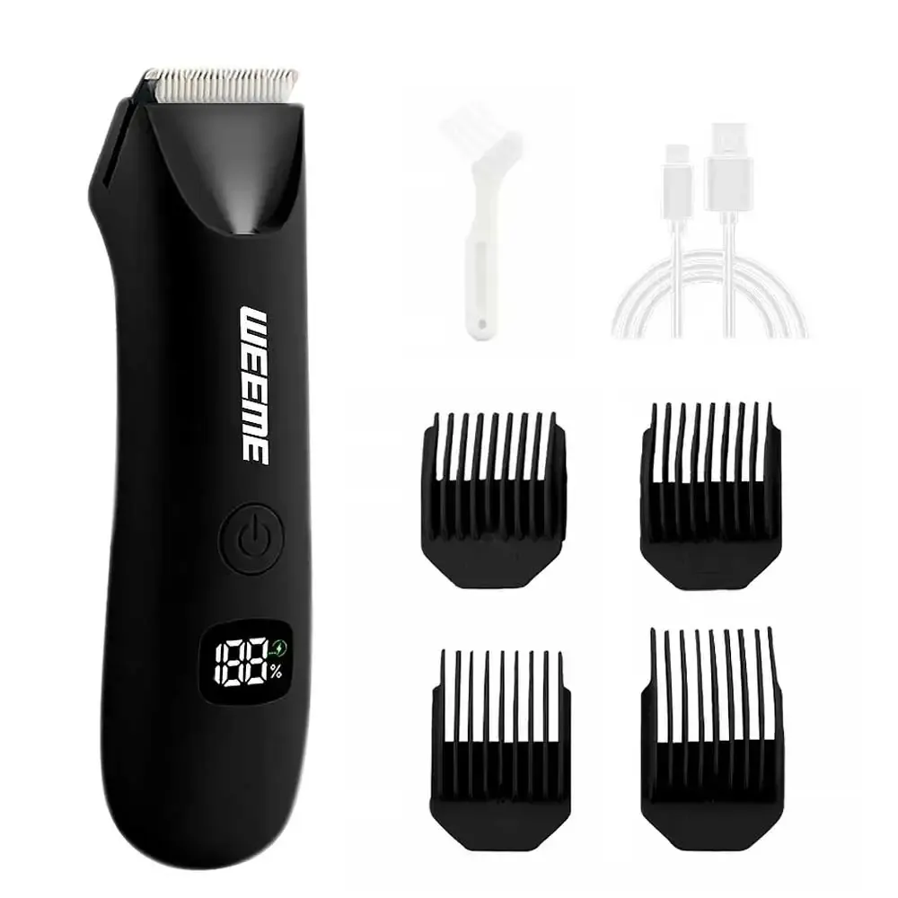 Tondeuse de toilettage pour homme à affichage numérique, multifonction et électrique, portable et rapide pour le corps 8