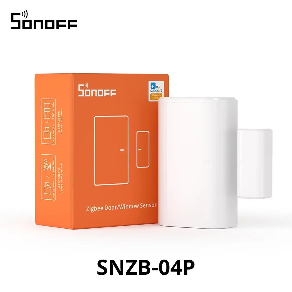 SONOFF SNZB-04P Capteur de porte et fenêtre Zigbee, alarme de sécurité domestique, scénarios intelligents locaux, compatible Alexa, Google Home et ZHA, lot de 1 ou 2 7