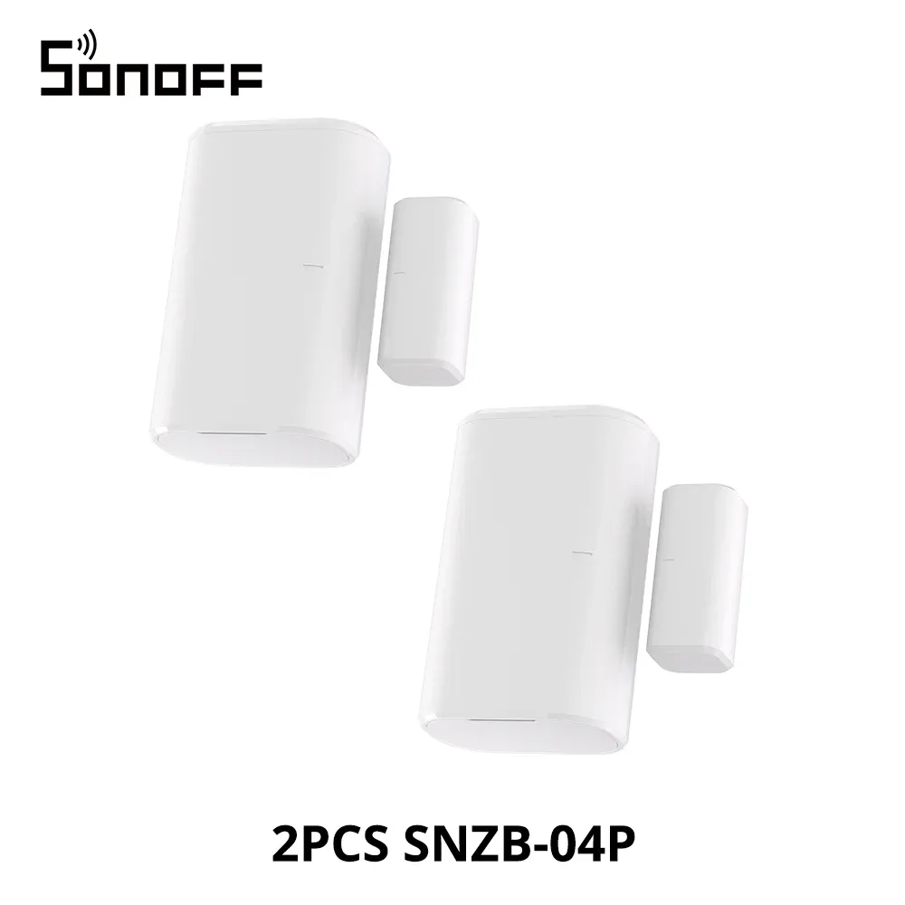 SONOFF SNZB-04P Capteur de porte et fenêtre Zigbee, alarme de sécurité domestique, scénarios intelligents locaux, compatible Alexa, Google Home et ZHA, lot de 1 ou 2 8