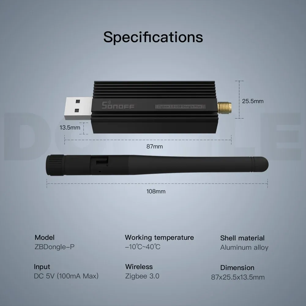 Passerelle Zigbee SONOFF 3.0 ZBDongle-P, clé USB compatible Matter 4