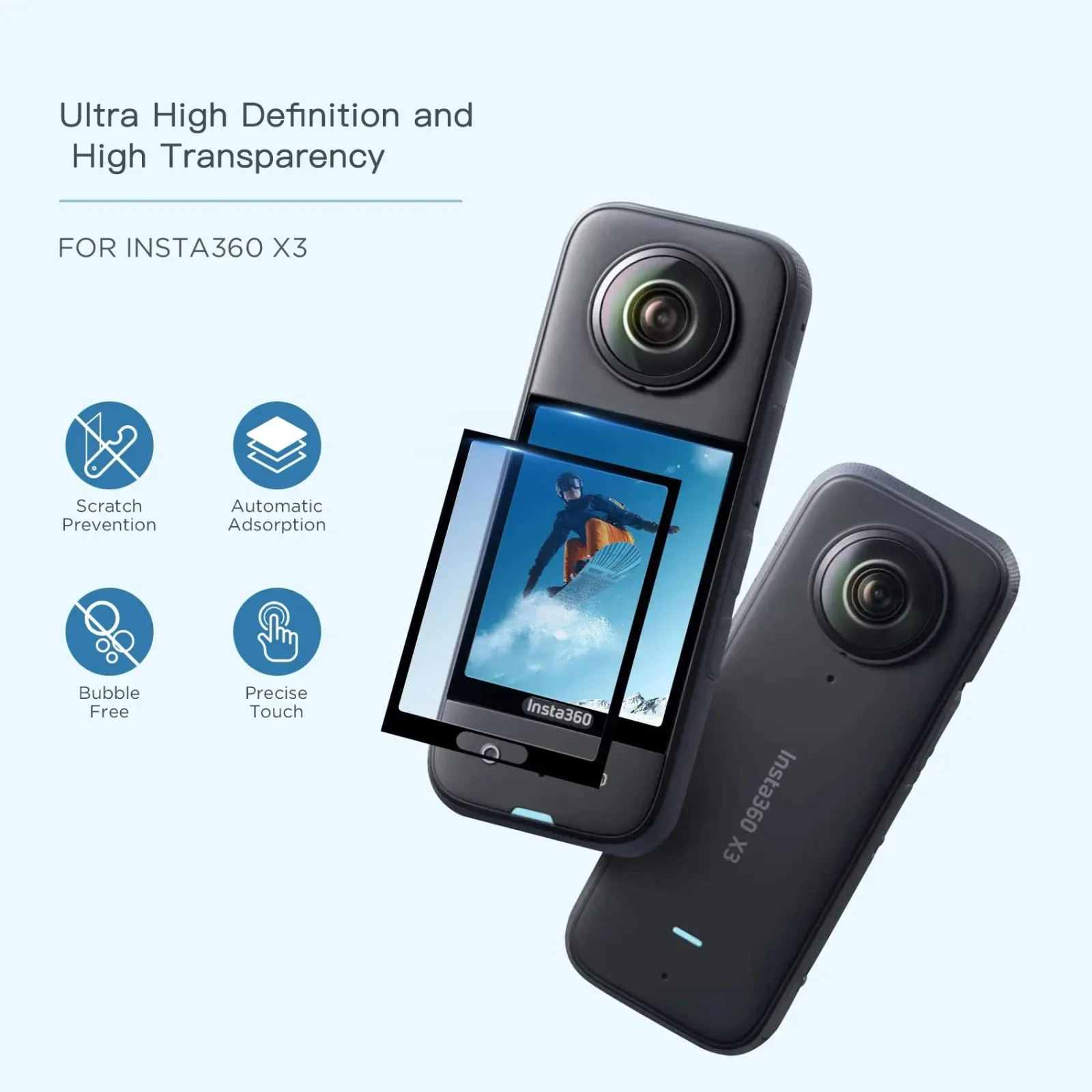 Protection Insta360 X3 en situation