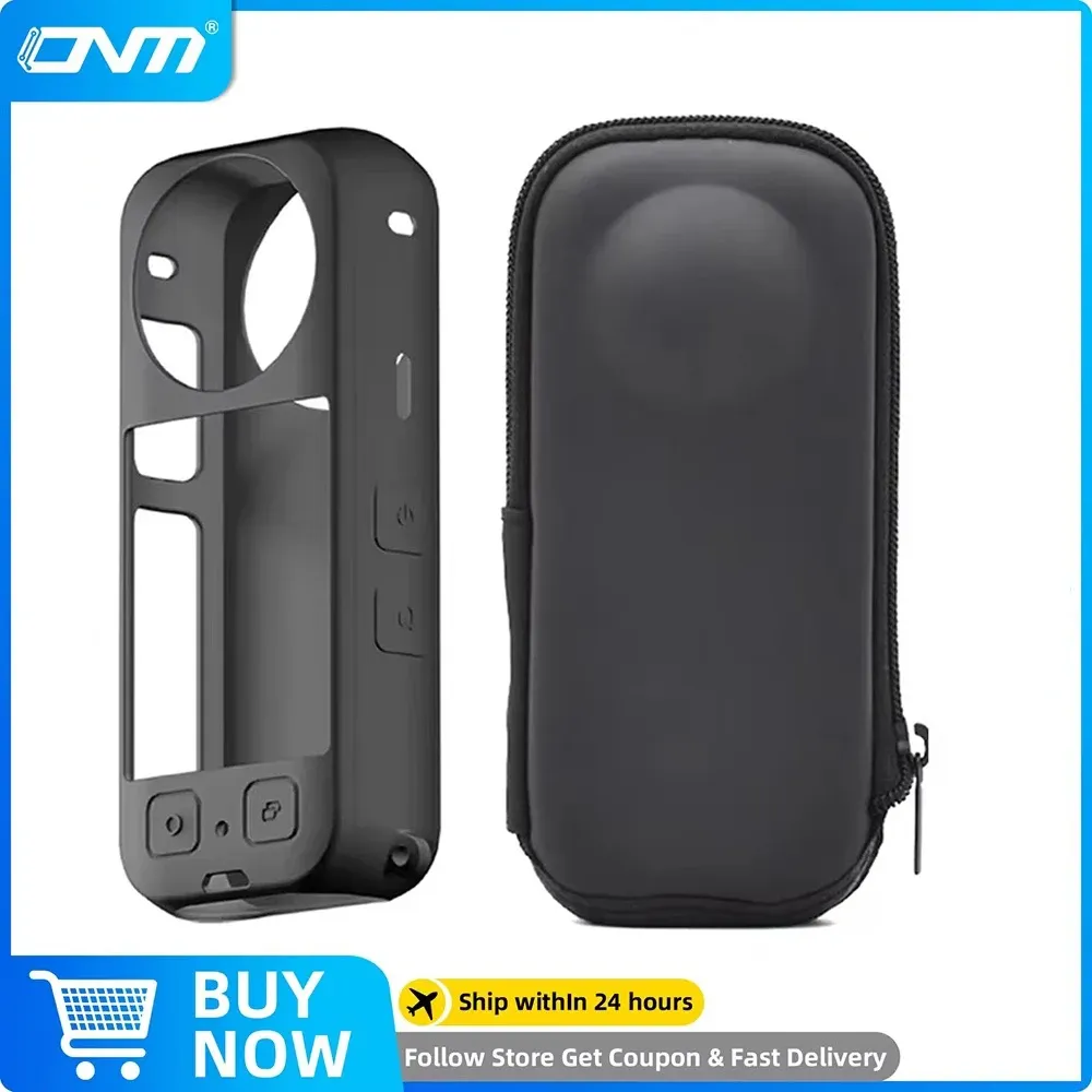 Ensemble d'accessoires pour Insta360 X3, X4 et X5 : protège-objectif, protège-écran, sac de rangement, étui en silicone, capuchon d'objectif et cadre de protection 13