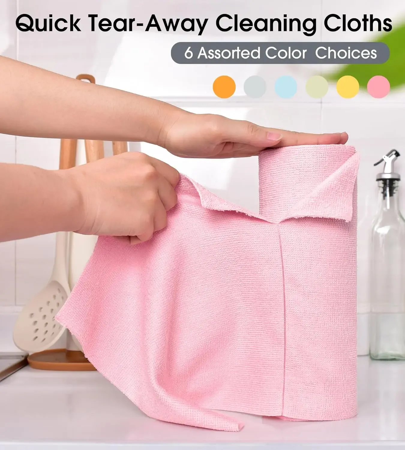 Chiffons de nettoyage en microfibre réutilisables