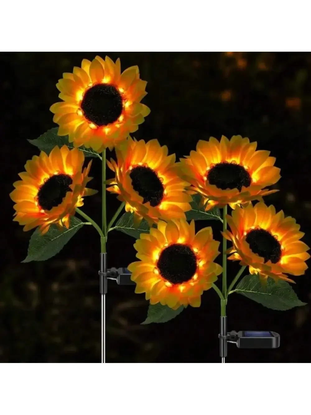 Lampe solaire tournesol étanche à LED pour l'extérieur, à piquer au sol, décoration de jardin et de cour 1
