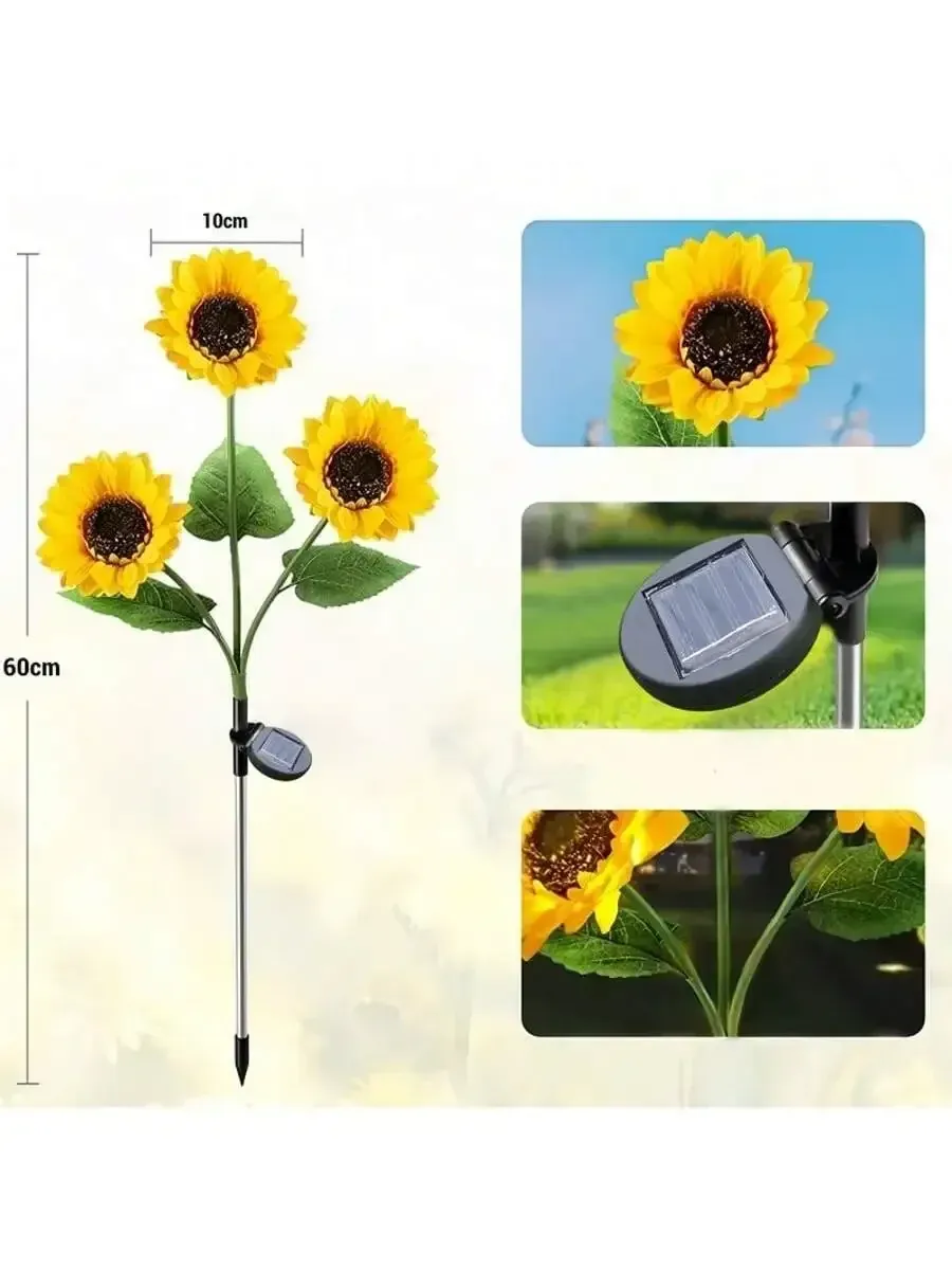 Détail de la lampe de tournesol solaire