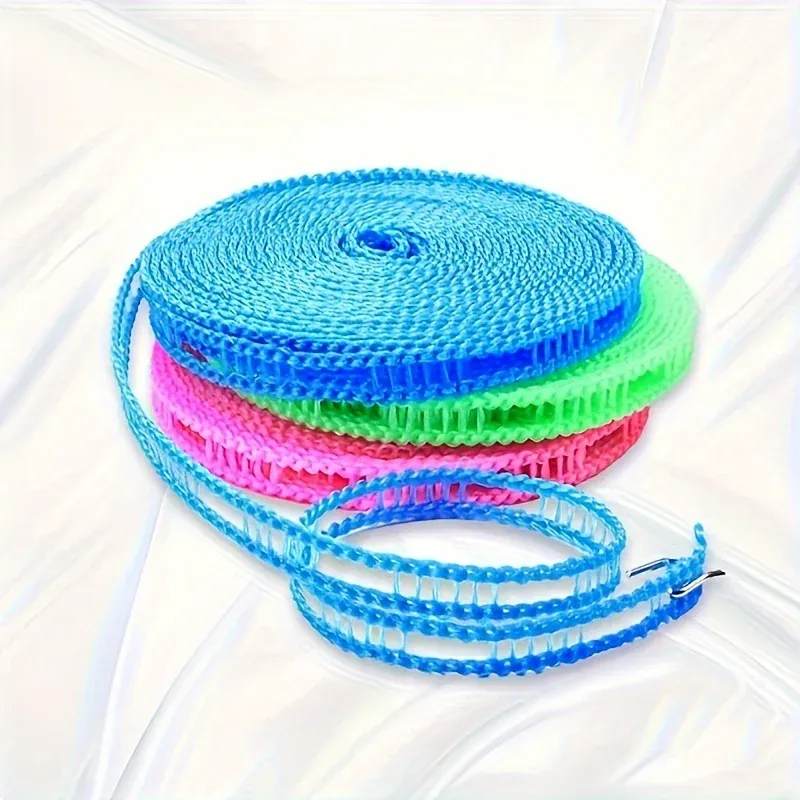 Corde à linge portable pour la maison, épaisse et anti-vent, idéale pour le camping 2