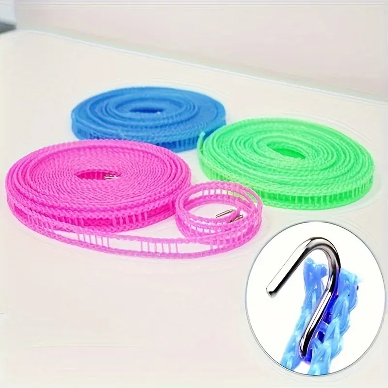 Corde à linge portable pour la maison, épaisse et anti-vent, idéale pour le camping 4