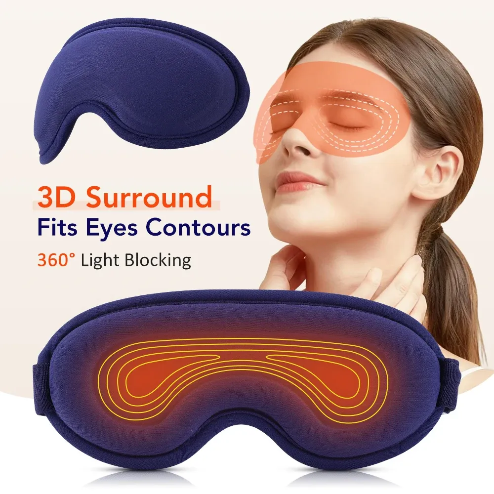 Masque chauffant pour les yeux en situation