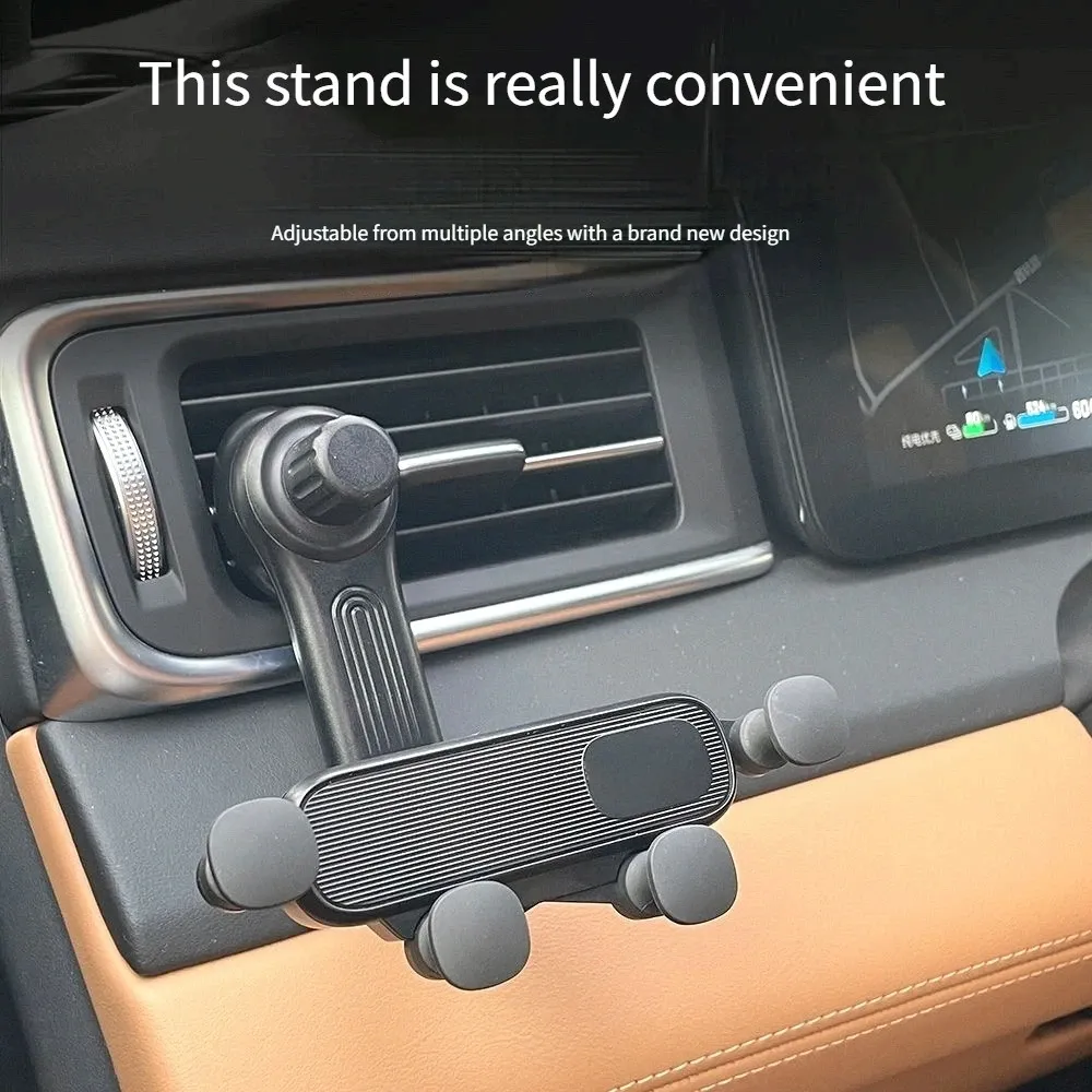 Support de téléphone pour voiture à gravité, pliable, avec tige d'extension rotative à 360°, compatible avec tous les véhicules