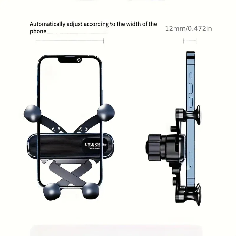 Support de téléphone pour voiture à gravité, pliable, avec tige d'extension rotative à 360°, compatible avec tous les véhicules 3