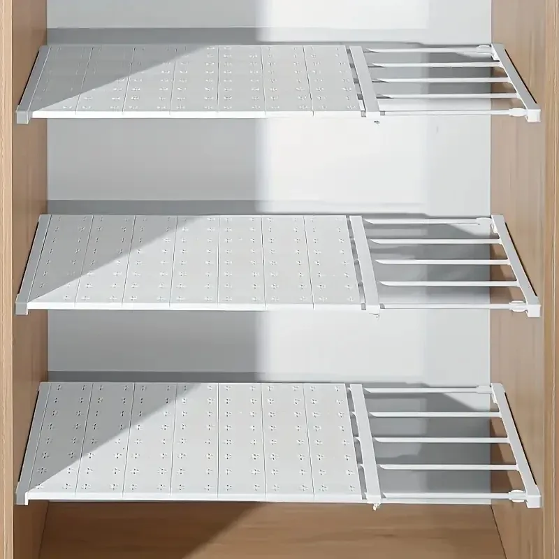 Ensemble de 3 étagères de rangement réglables blanches