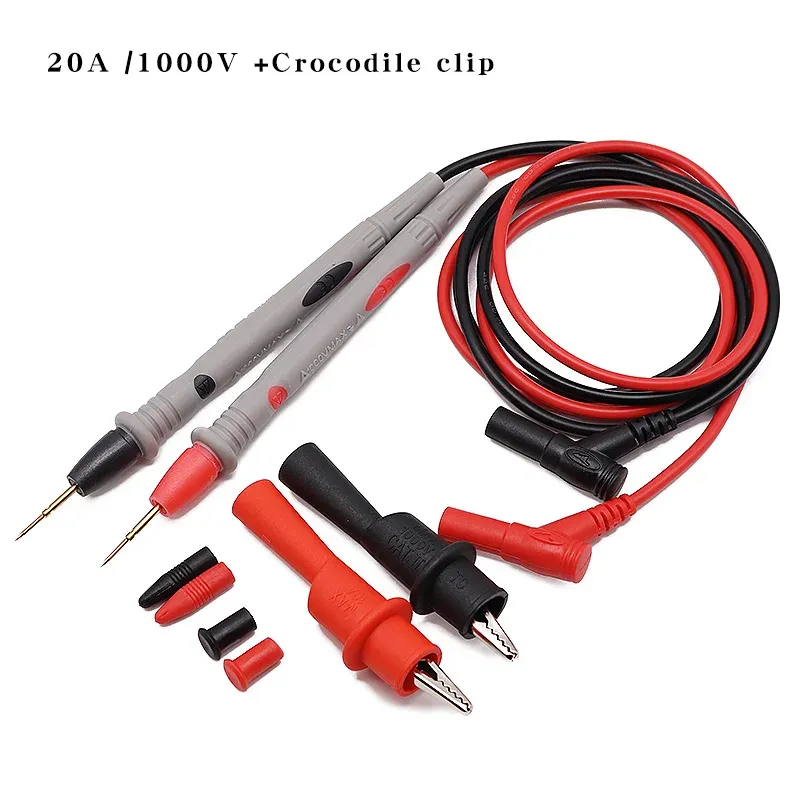 Fils de test pour multimètre numérique, pointe aiguille, 20 A / 1000 V 8