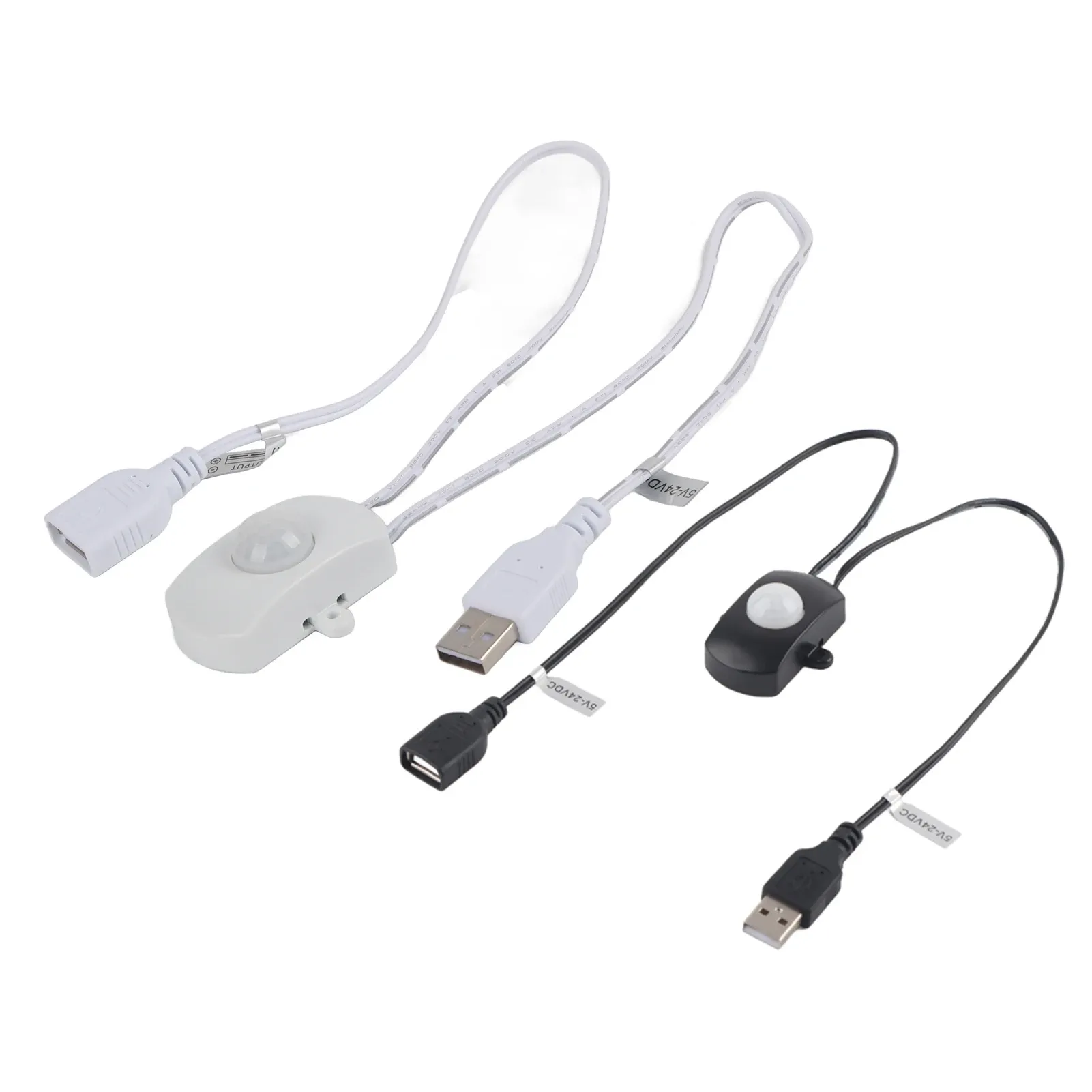 Mini capteur de mouvement PIR 2 A 5-24 V avec interface USB pour bande LED, interrupteur automatique, éclairage économe en énergie 2