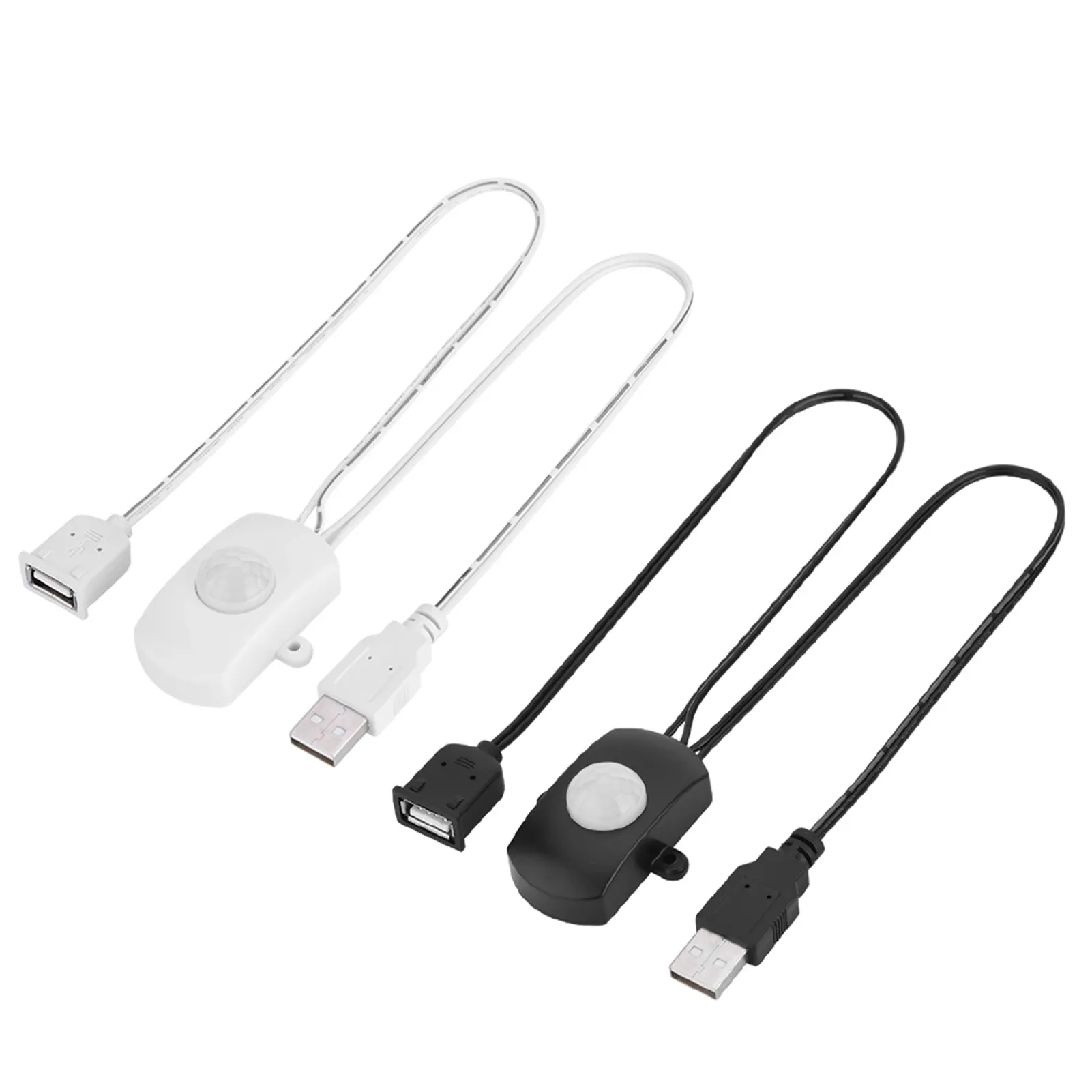 Mini capteur de mouvement PIR 2 A 5-24 V avec interface USB pour bande LED, interrupteur automatique, éclairage économe en énergie 6