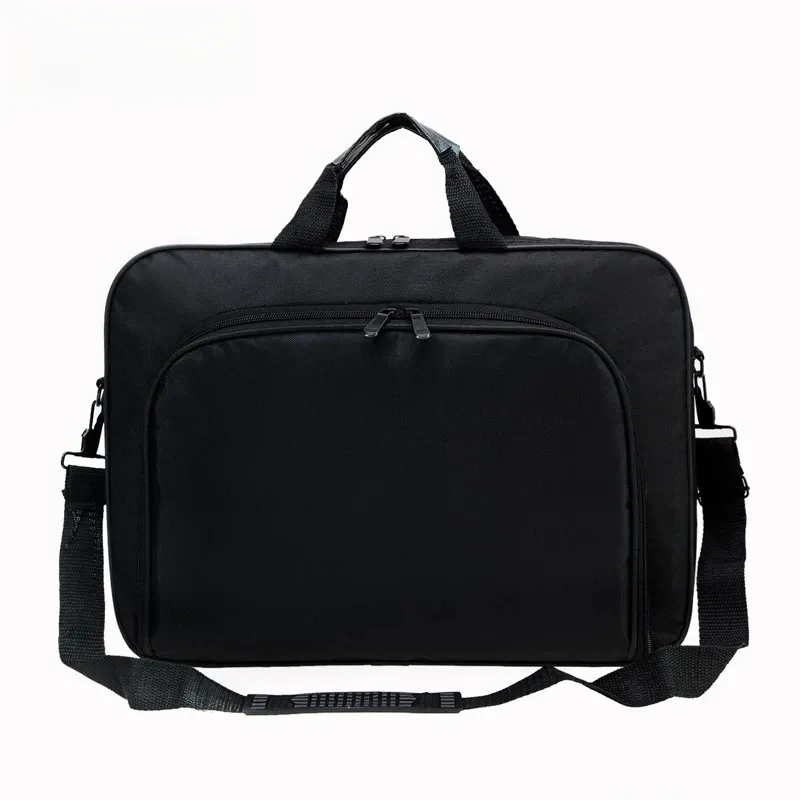 Housse d'ordinateur portable 15,6 et 17 pouces, pochette professionnelle en nylon, sac à main et bandoulière, fermeture éclair, style épuré