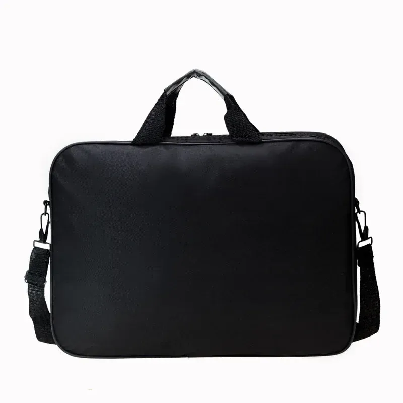 Housse d'ordinateur portable 15,6 et 17 pouces, pochette professionnelle en nylon, sac à main et bandoulière, fermeture éclair, style épuré 4