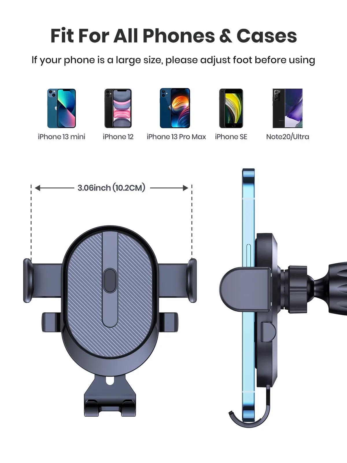 Rotule à 360 degrés du support pour téléphone de voiture