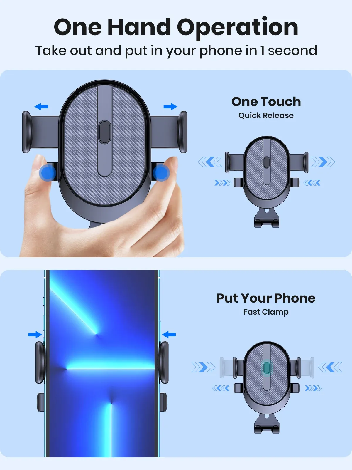 Mécanisme de verrouillage automatique du support de téléphone pour voiture