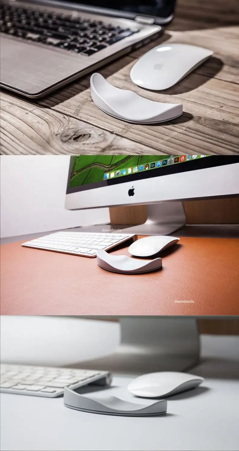 Tapis de souris ergonomique en gel de silicone, ambiance bureau