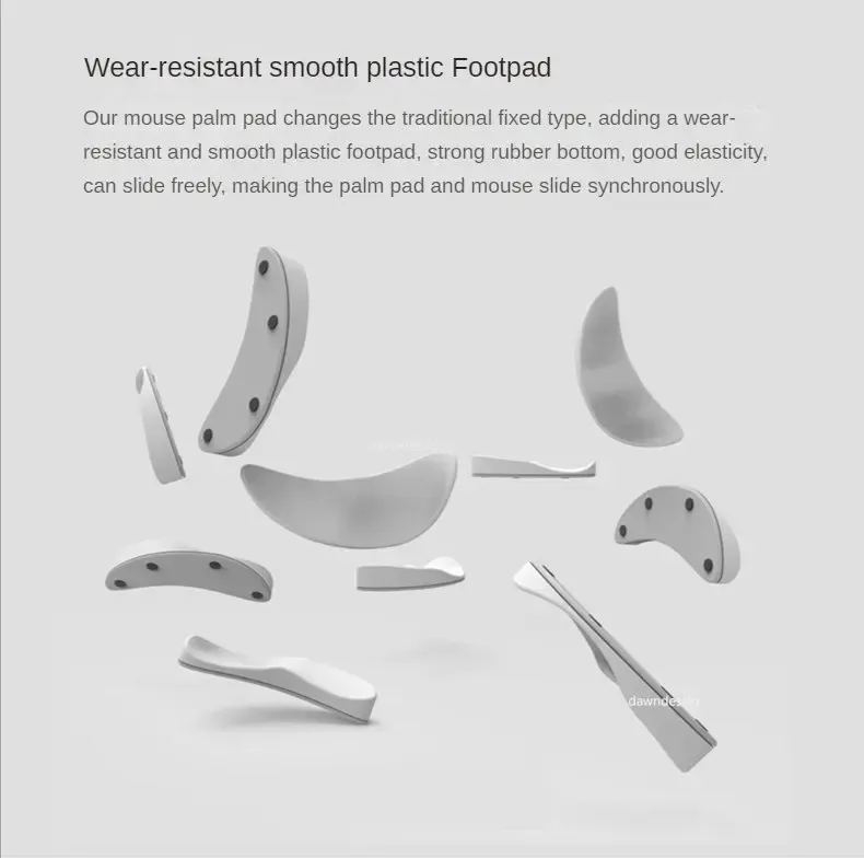 Tapis de souris ergonomique en gel de silicone, polyvalence