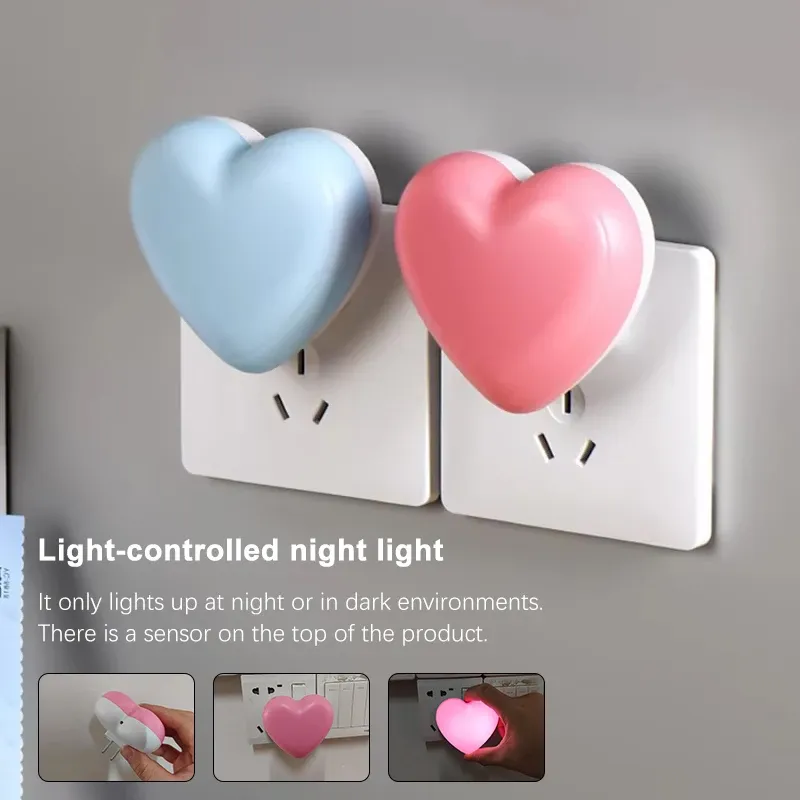 Veilleuse LED à capteur de mouvement, lampe de nuit économe en énergie, prise américaine, idéale pour chambre d'enfant et escaliers 5