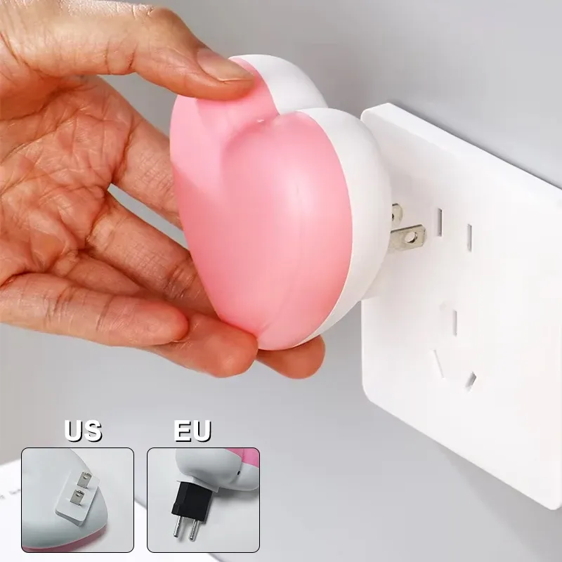 Veilleuse LED à capteur de mouvement, lampe de nuit économe en énergie, prise américaine, idéale pour chambre d'enfant et escaliers 6