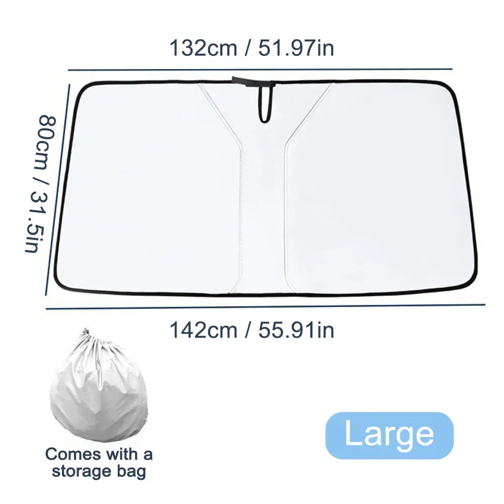 Pare-soleil pliable pour pare-brise de voiture, protection UV et réflecteur 8