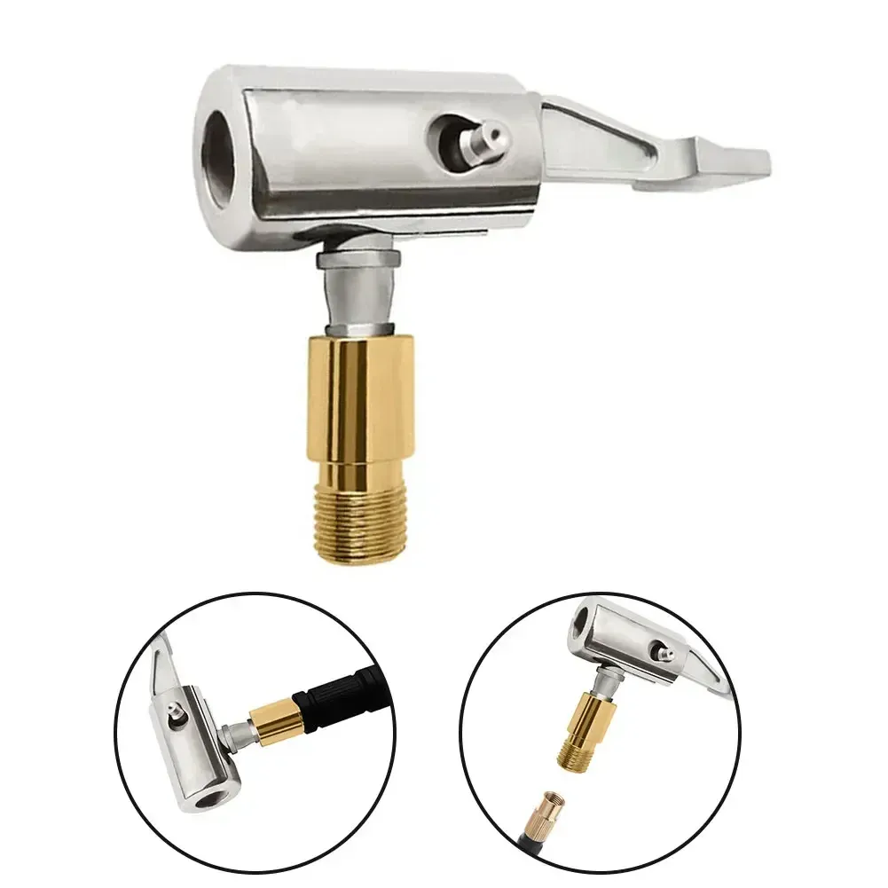 Gonfleur de pneu portable à verrouillage pour valve de voiture, avec embout à griffe 4