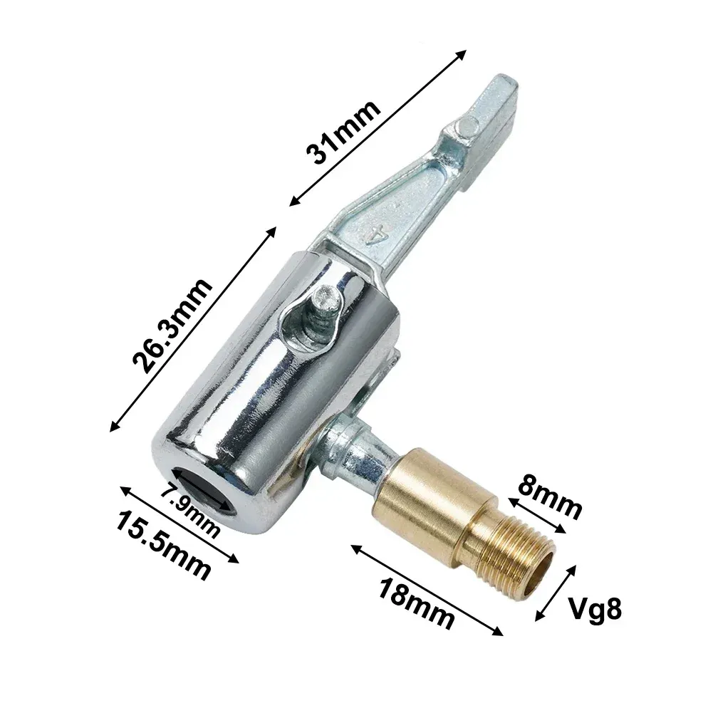 Gonfleur de pneu portable à verrouillage pour valve de voiture, avec embout à griffe 5