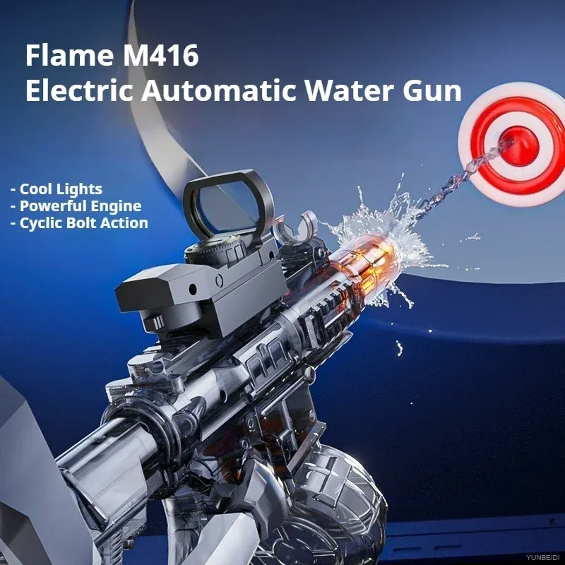Pistolet à eau M416 en action