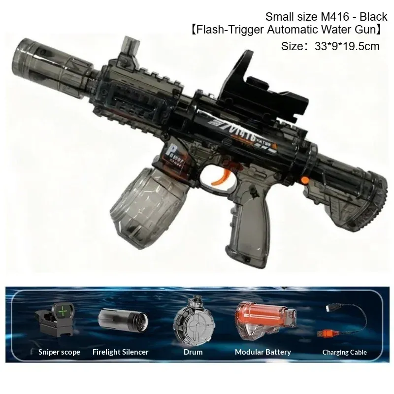 Pistolet à eau M416, zoom sur les détails