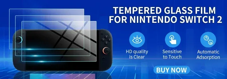 Film en verre trempé pour console Nintendo Switch 2