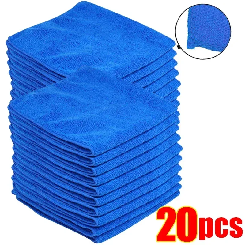 Serviettes en microfibre pour lavage de voiture et polissage, lot de 1 à 20 pièces 8